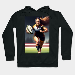 Woman Rugby Player Hoodie